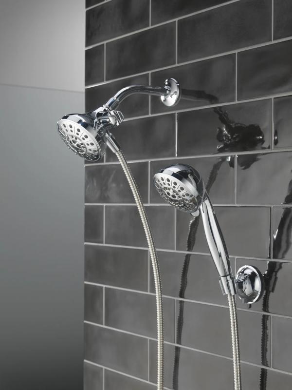 DELTA Universal Showering Components 5-Setting Combo Pack with Anywhere Mount — Chrome
