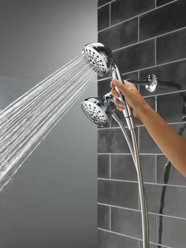DELTA Universal Showering Components 5-Setting Combo Pack with Anywhere Mount — Chrome