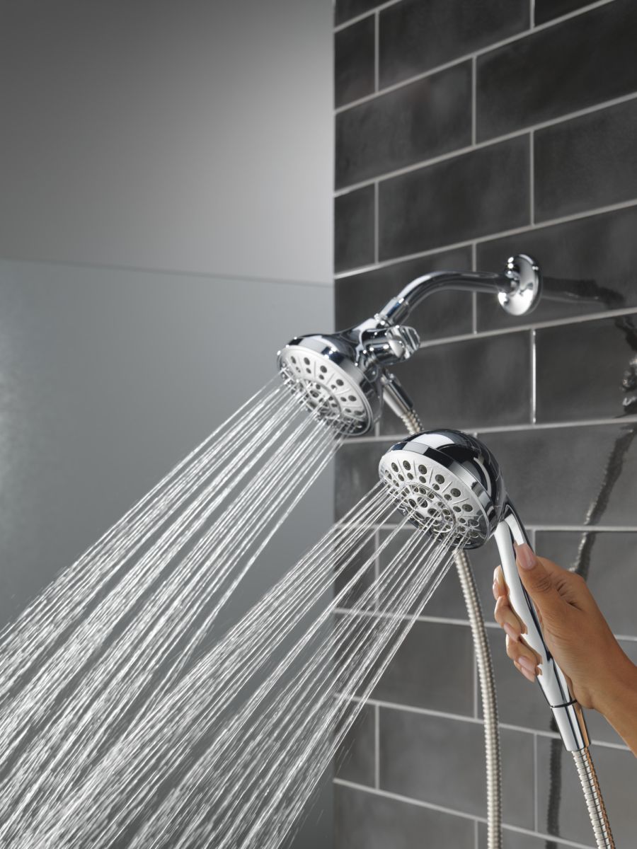DELTA Universal Showering Components 5-Setting Combo Pack with Anywhere Mount — Chrome