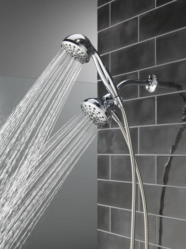 DELTA Universal Showering Components 5-Setting Combo Pack with Anywhere Mount — Chrome