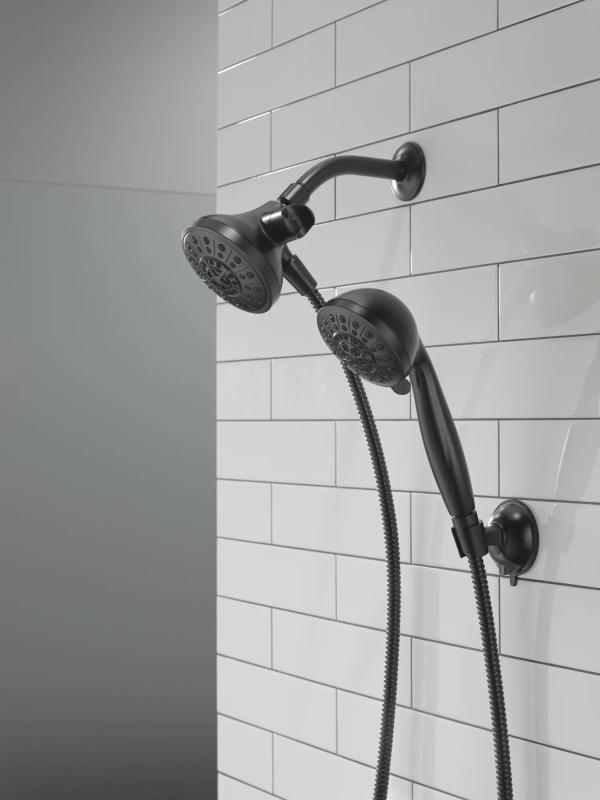 DELTA Universal Showering Components 5 function Combo Pack with Anywhere Mount — Matte Black