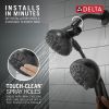 DELTA Universal Showering Components 5 function Combo Pack with Anywhere Mount — Matte Black