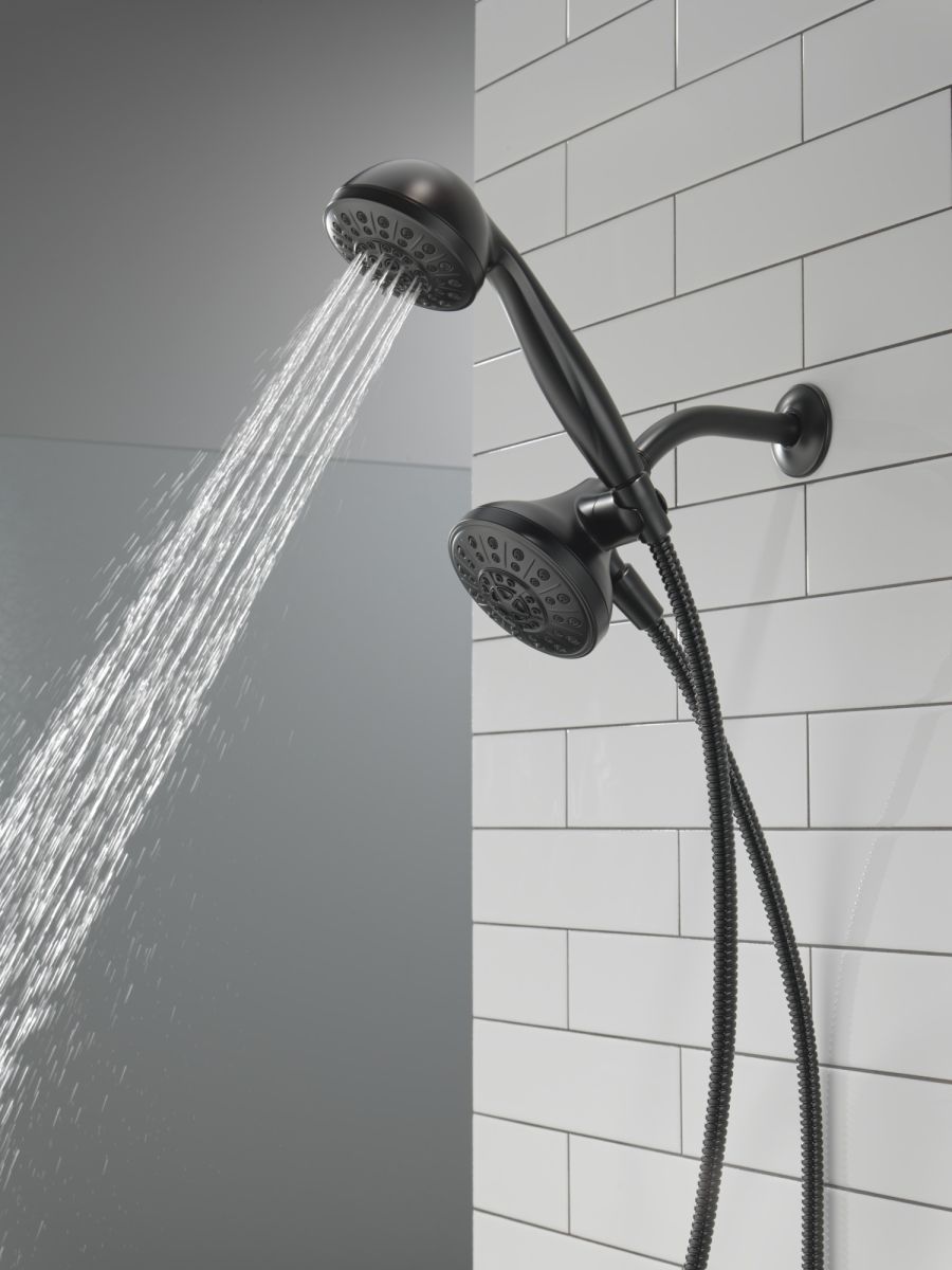 DELTA Universal Showering Components 5 function Combo Pack with Anywhere Mount — Matte Black