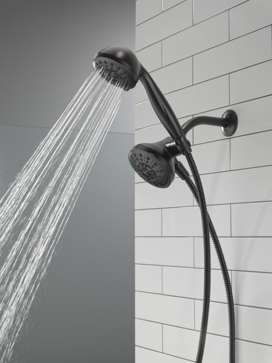 DELTA Universal Showering Components 5 function Combo Pack with Anywhere Mount — Matte Black