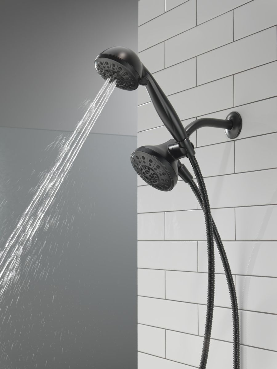 DELTA Universal Showering Components 5 function Combo Pack with Anywhere Mount — Matte Black