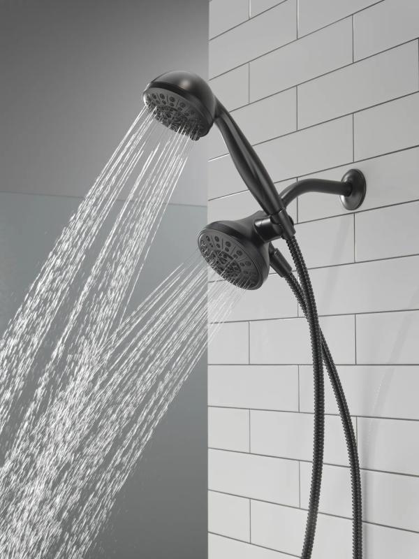 DELTA Universal Showering Components 5 function Combo Pack with Anywhere Mount — Matte Black
