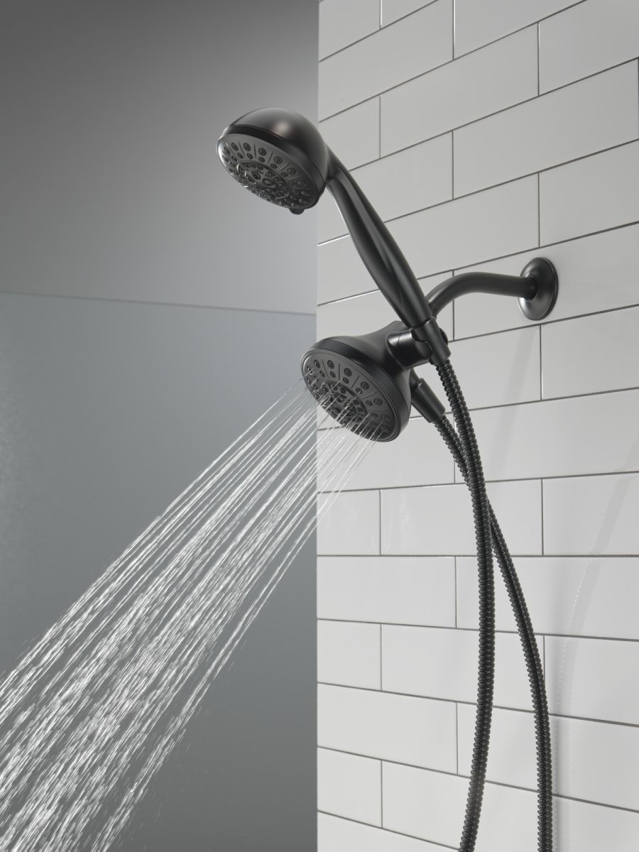 DELTA Universal Showering Components 5 function Combo Pack with Anywhere Mount — Matte Black