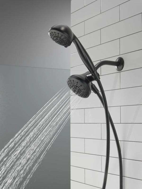 DELTA Universal Showering Components 5 function Combo Pack with Anywhere Mount — Matte Black