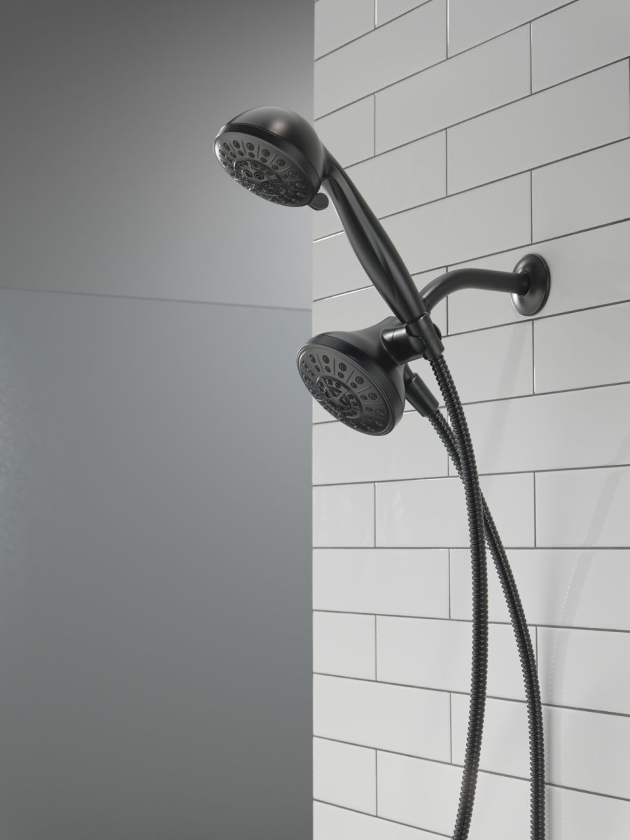 DELTA Universal Showering Components 5 function Combo Pack with Anywhere Mount — Matte Black