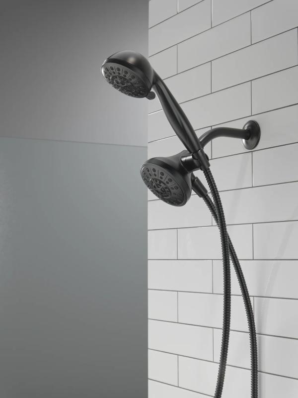 DELTA Universal Showering Components 5 function Combo Pack with Anywhere Mount — Matte Black
