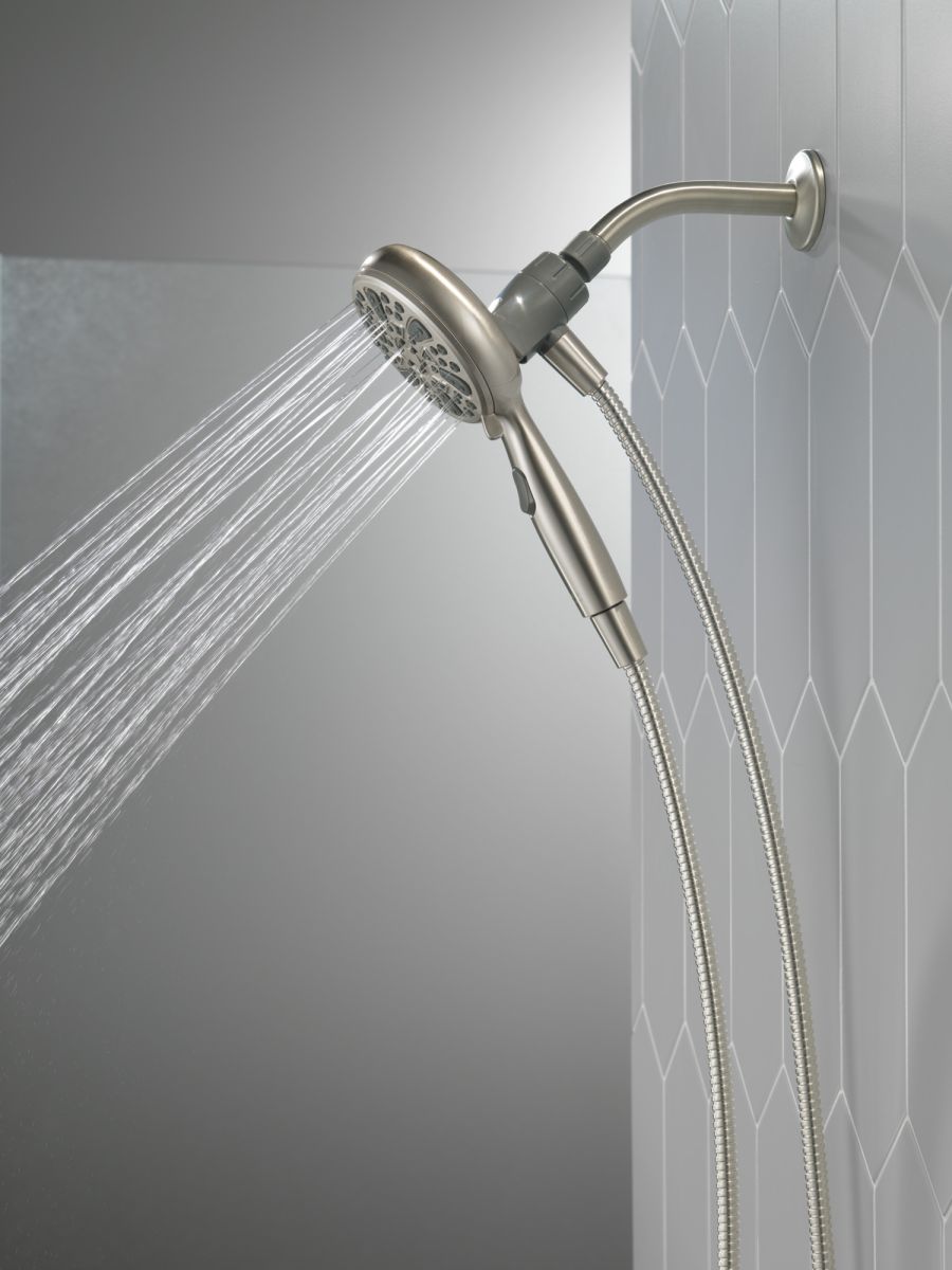 DELTA Universal Showering Components 6-Setting SureDock Magnetic Hand Shower — Satin Nickel