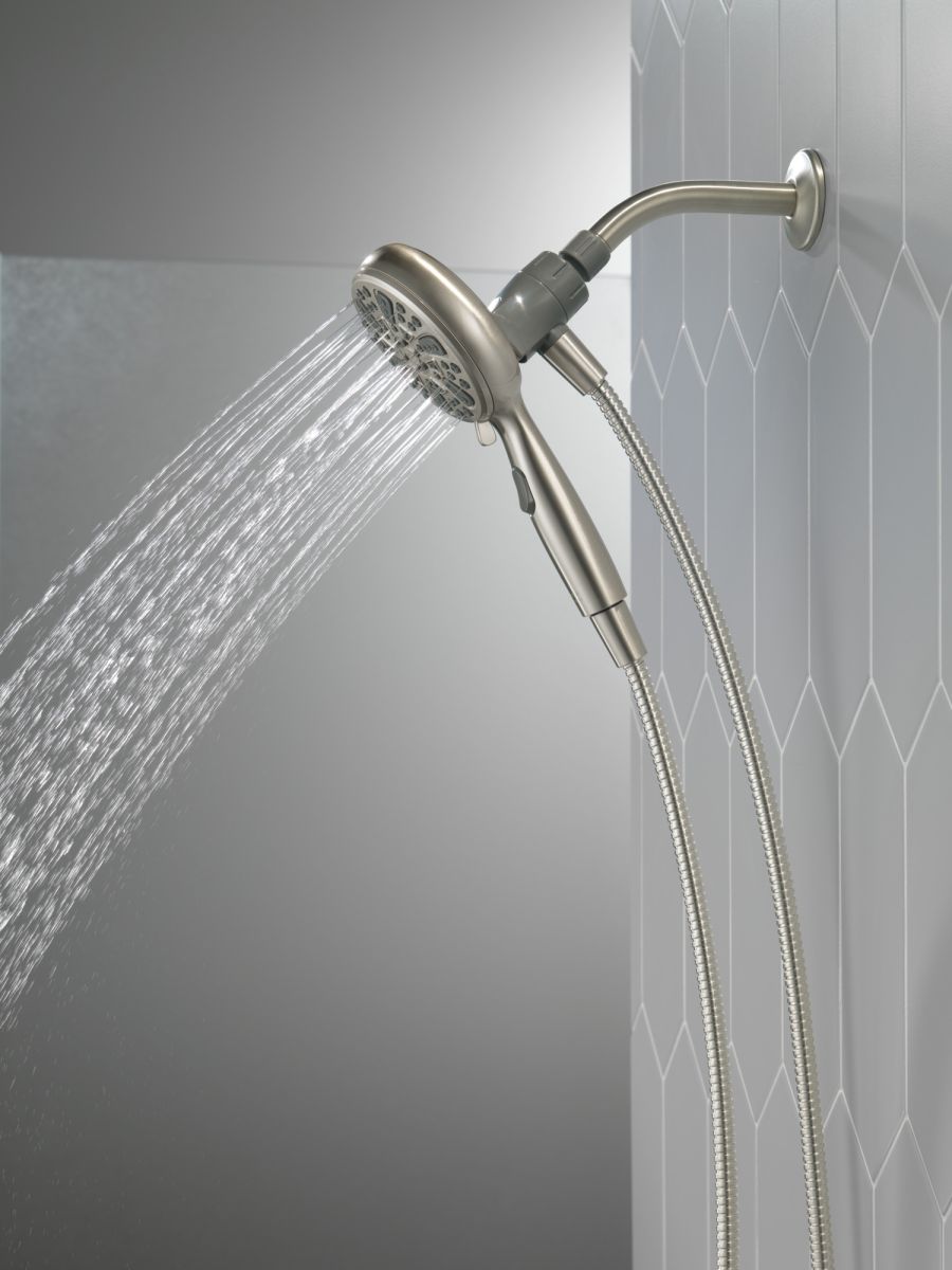 DELTA Universal Showering Components 6-Setting SureDock Magnetic Hand Shower — Satin Nickel