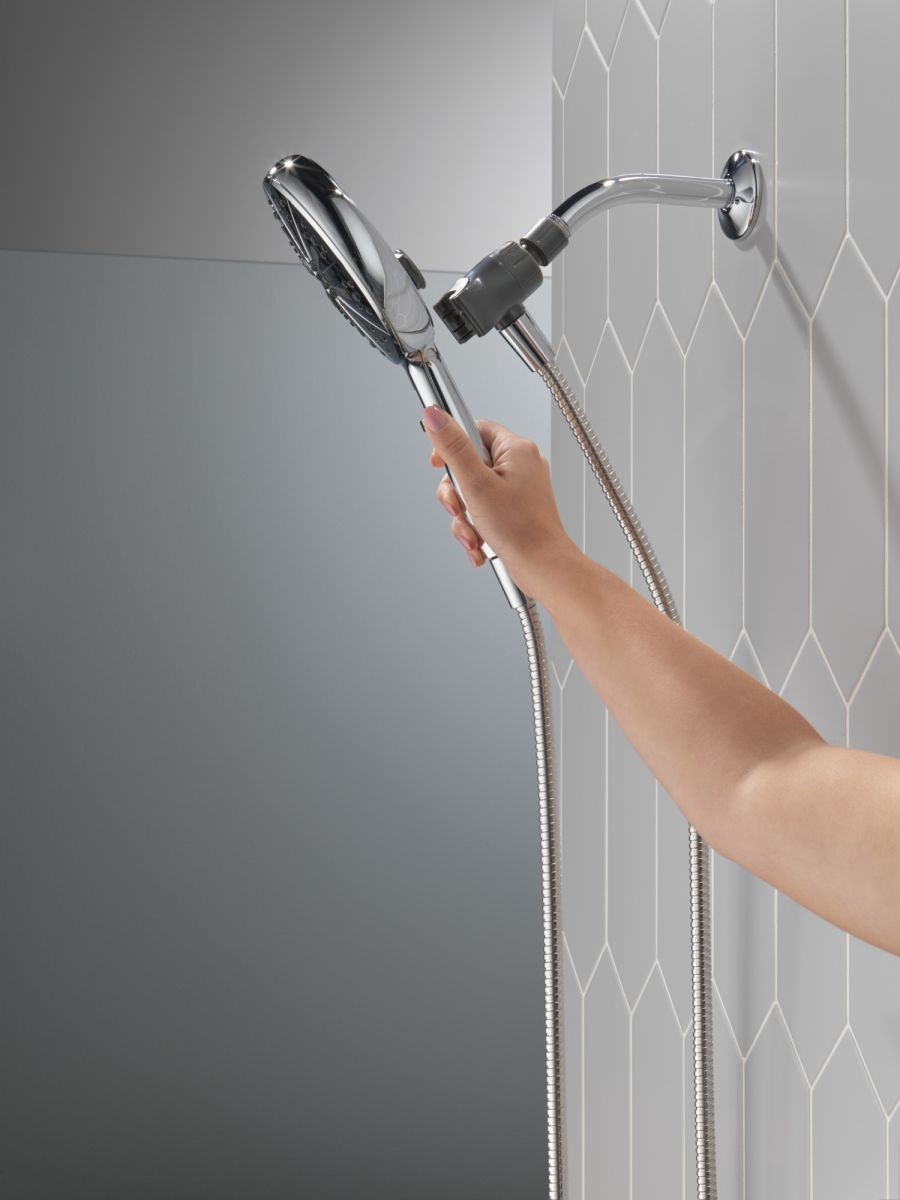 DELTA Universal Showering Components 6-Setting SureDock Magnetic Hand Shower — Chrome