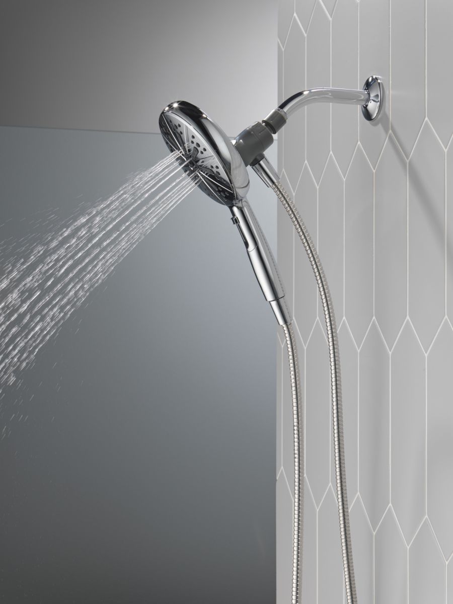 DELTA Universal Showering Components 6-Setting SureDock Magnetic Hand Shower — Chrome