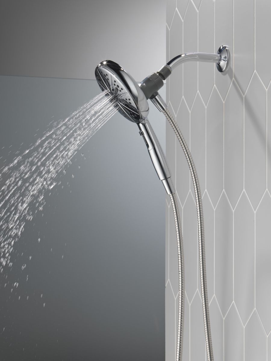 DELTA Universal Showering Components 6-Setting SureDock Magnetic Hand Shower — Chrome