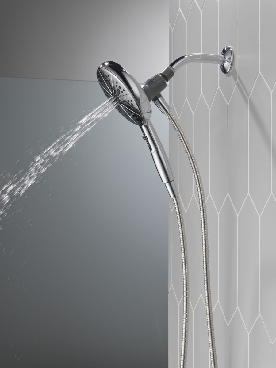 DELTA Universal Showering Components 6-Setting SureDock Magnetic Hand Shower — Chrome