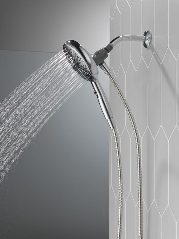 DELTA Universal Showering Components 6-Setting SureDock Magnetic Hand Shower — Chrome
