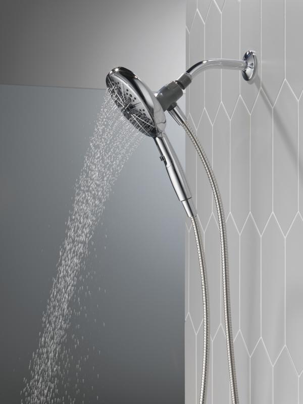 DELTA Universal Showering Components 6-Setting SureDock Magnetic Hand Shower — Chrome