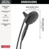 DELTA Universal Showering Components 6-Setting SureDock Magnetic Hand Shower — Matte Black