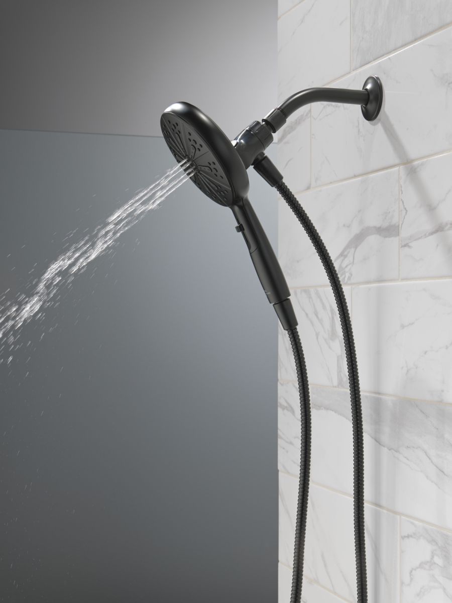 DELTA Universal Showering Components 6-Setting SureDock Magnetic Hand Shower — Matte Black
