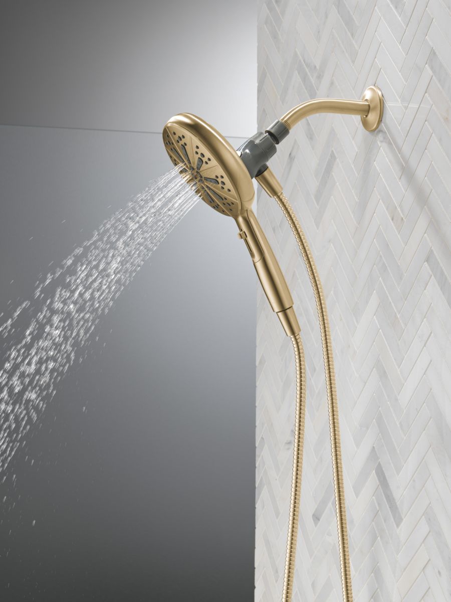 DELTA Universal Showering Components 6-Setting SureDock Magnetic Hand Shower — Champagne Bronze