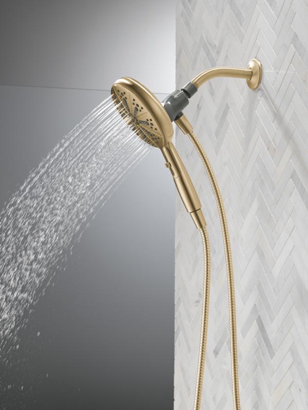 DELTA Universal Showering Components 6-Setting SureDock Magnetic Hand Shower — Champagne Bronze