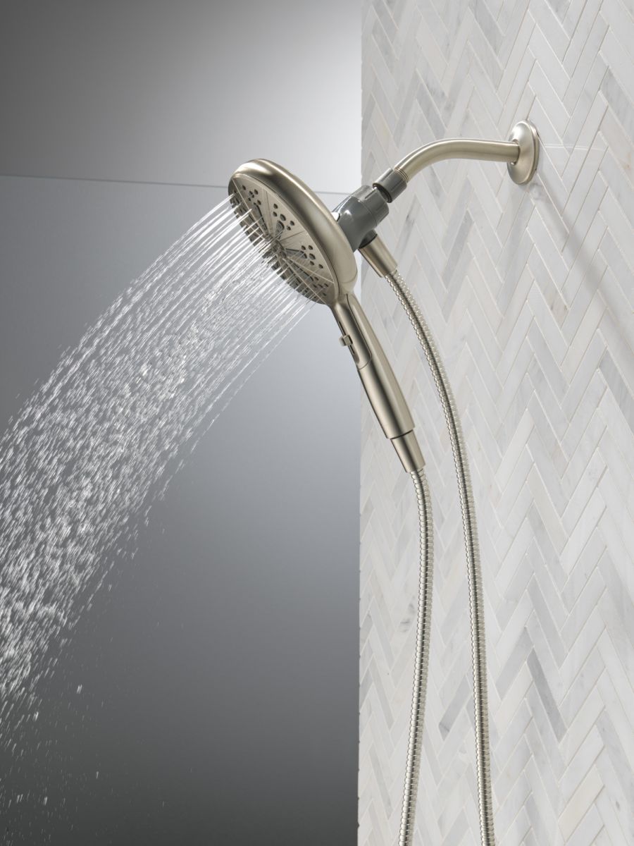 DELTA Universal Showering Components 6-Setting SureDock Magnetic Hand Shower — Spotshield Brushed Nickel