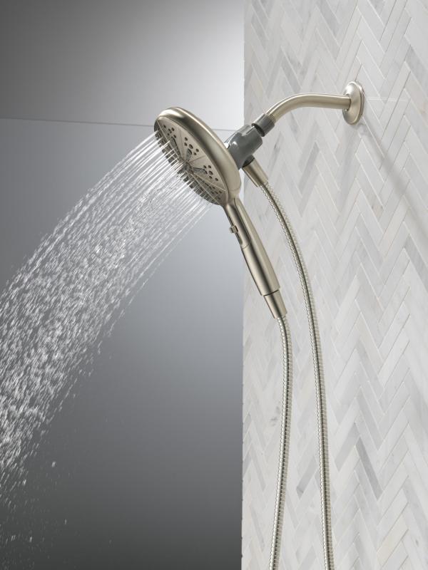 DELTA Universal Showering Components 6-Setting SureDock Magnetic Hand Shower — Spotshield Brushed Nickel