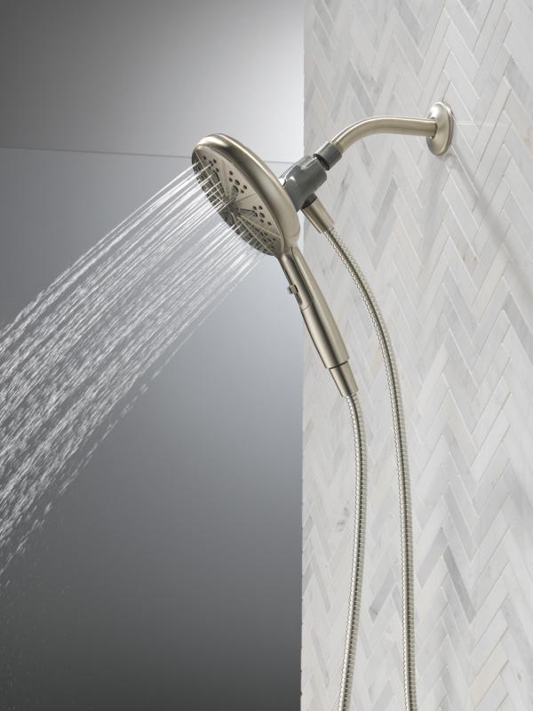 DELTA Universal Showering Components 6-Setting SureDock Magnetic Hand Shower — Spotshield Brushed Nickel