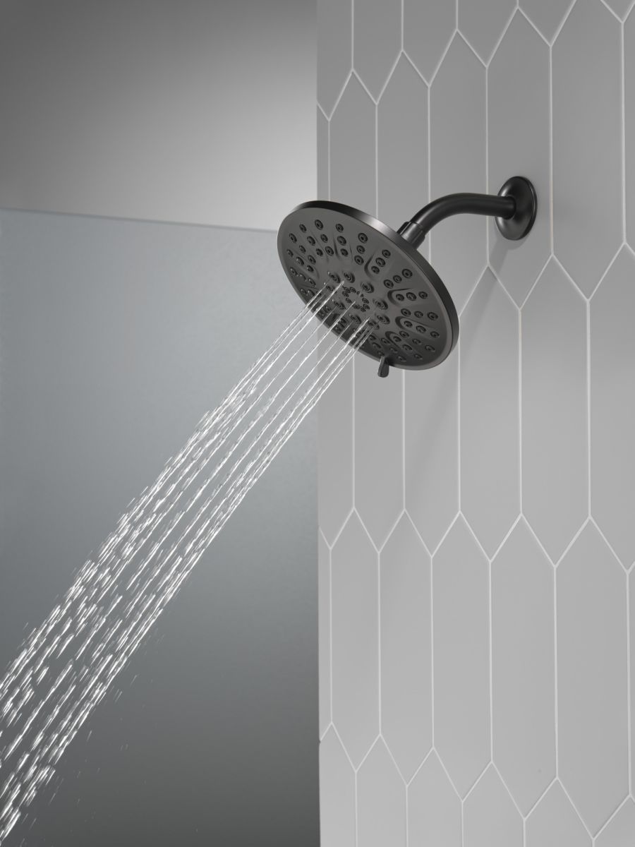 DELTA Universal Showering Components 4 Setting Shower Head — Matte Black