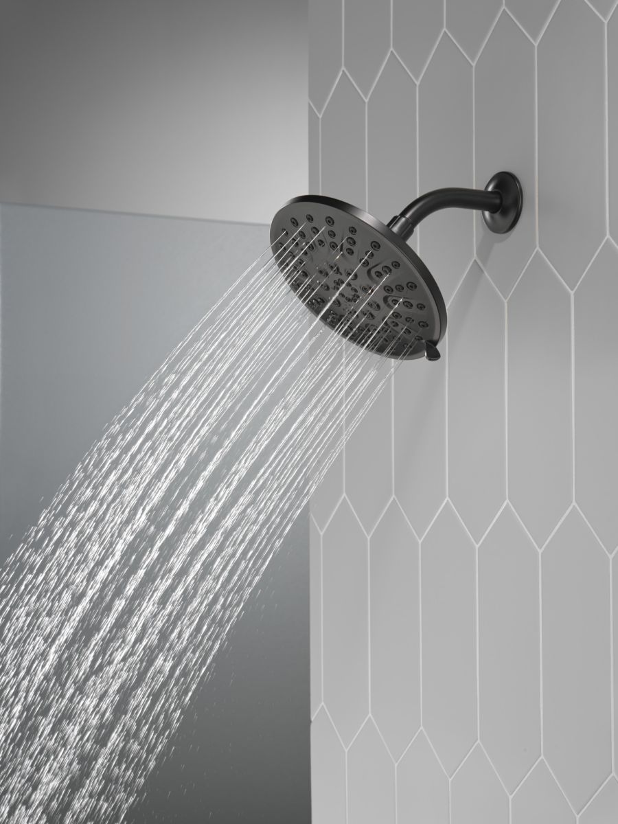 DELTA Universal Showering Components 4 Setting Shower Head — Matte Black