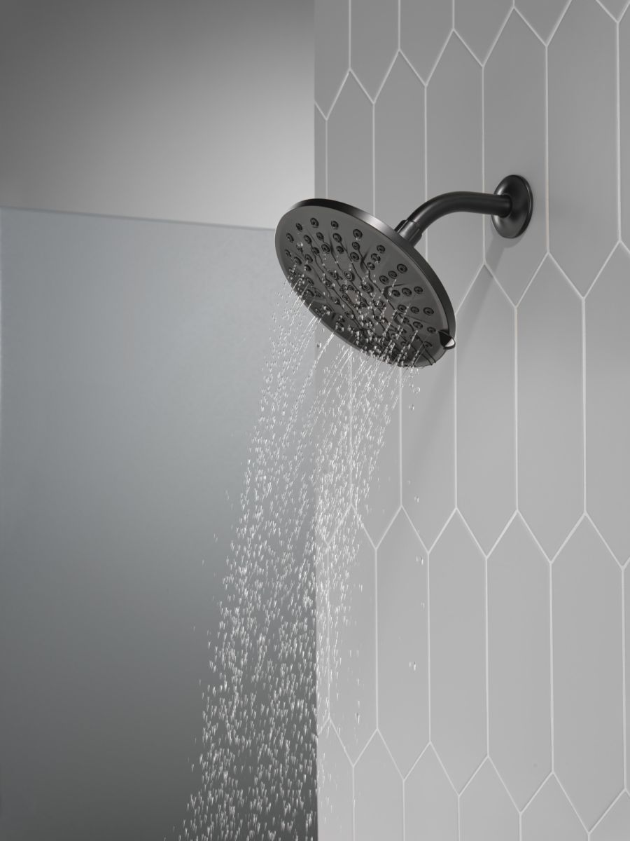 DELTA Universal Showering Components 4 Setting Shower Head — Matte Black