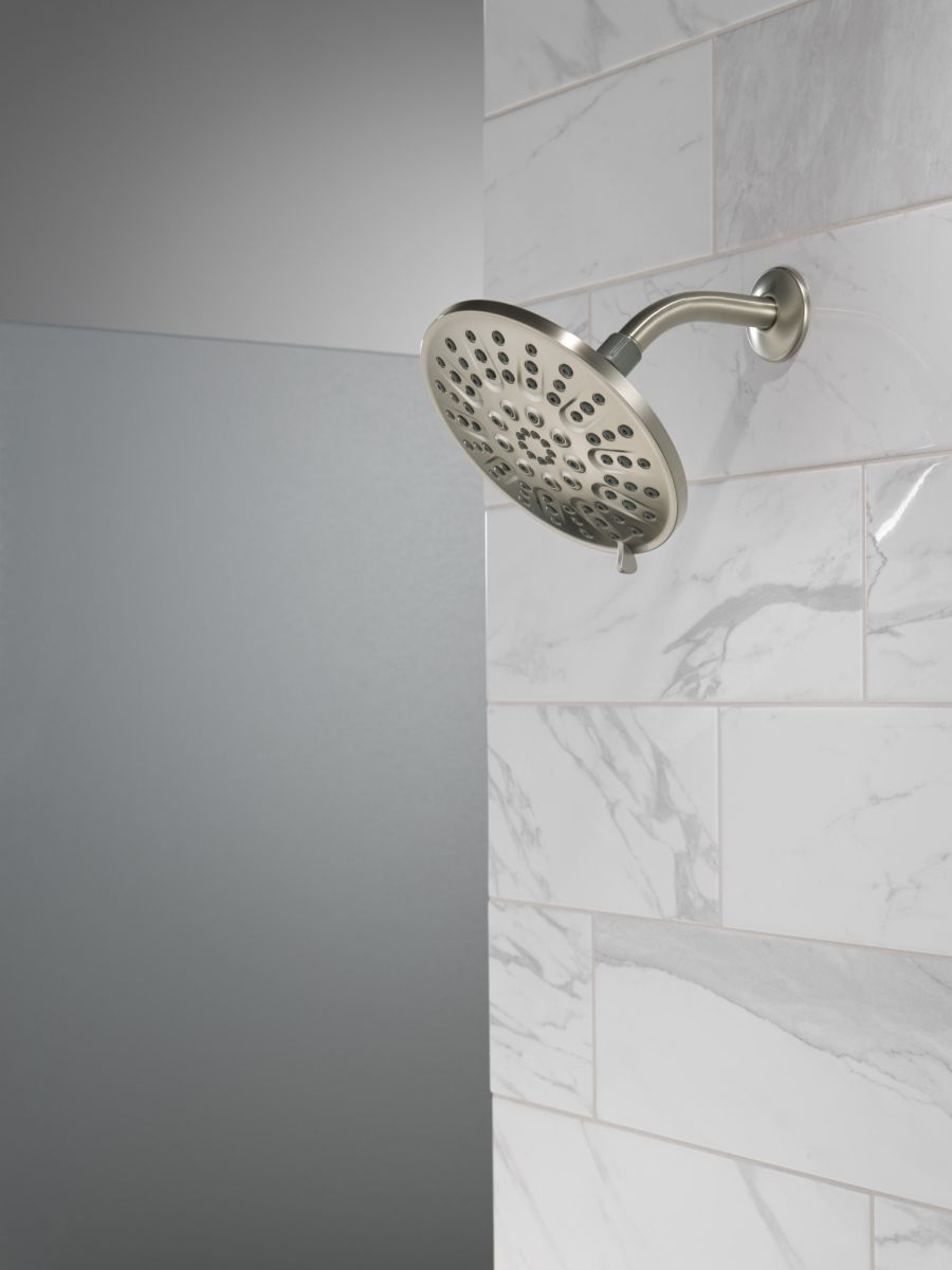DELTA Universal Showering Components 4 Setting Shower Head — Spotshield Brushed Nickel