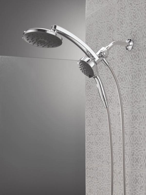 DELTA Universal Showering Components PivotPro 3-in-1 Combination Shower with TouchClean Spray Face — Chrome