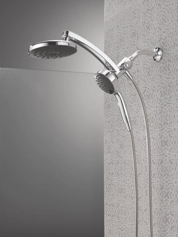 DELTA Universal Showering Components PivotPro 3-in-1 Combination Shower with TouchClean Spray Face — Chrome
