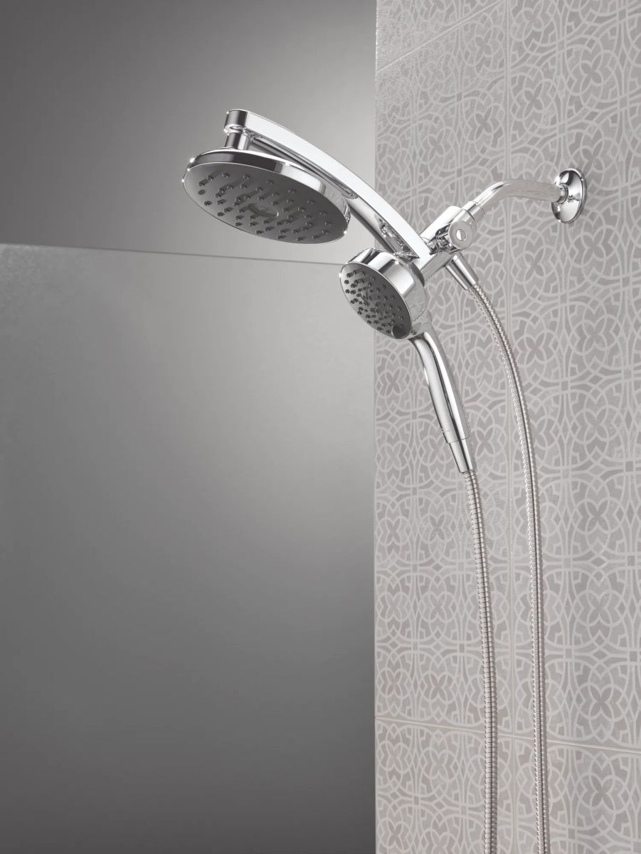 DELTA Universal Showering Components PivotPro 3-in-1 Combination Shower with TouchClean Spray Face — Chrome