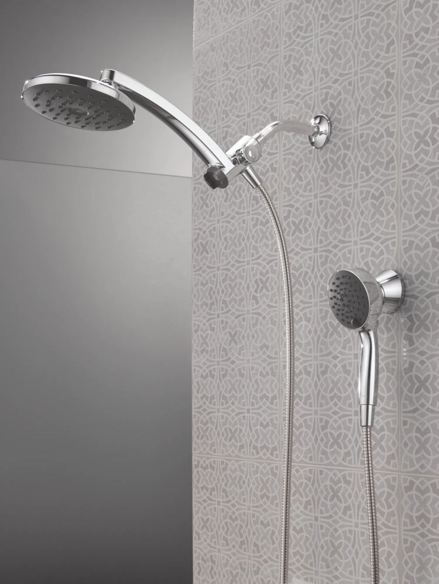 DELTA Universal Showering Components PivotPro 3-in-1 Combination Shower with TouchClean Spray Face — Chrome
