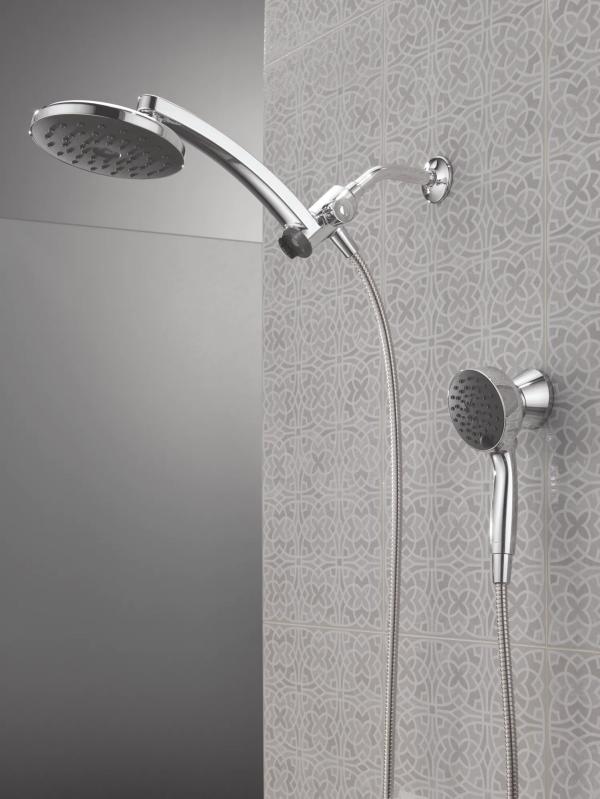 DELTA Universal Showering Components PivotPro 3-in-1 Combination Shower with TouchClean Spray Face — Chrome