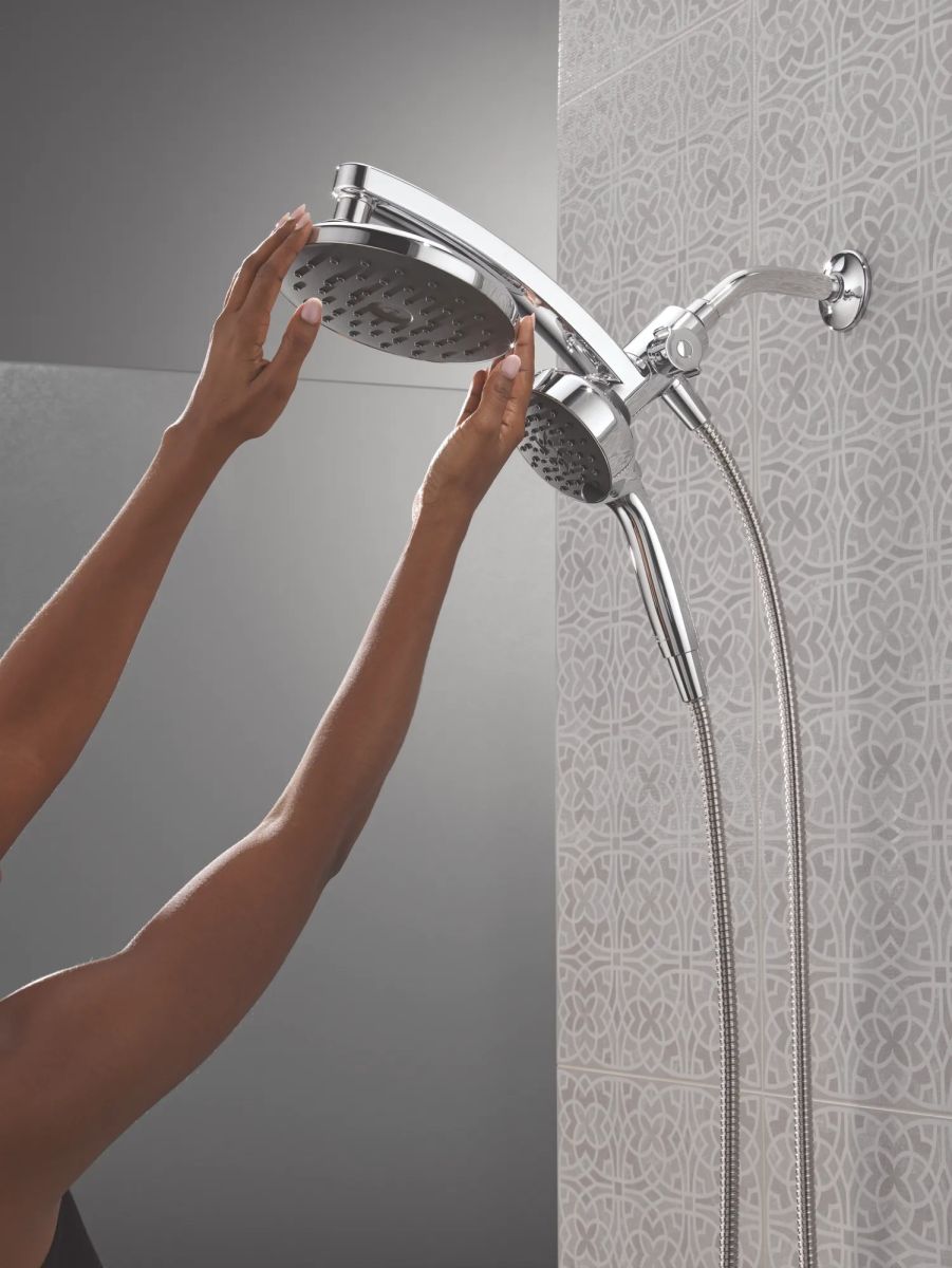 DELTA Universal Showering Components PivotPro 3-in-1 Combination Shower with TouchClean Spray Face — Chrome