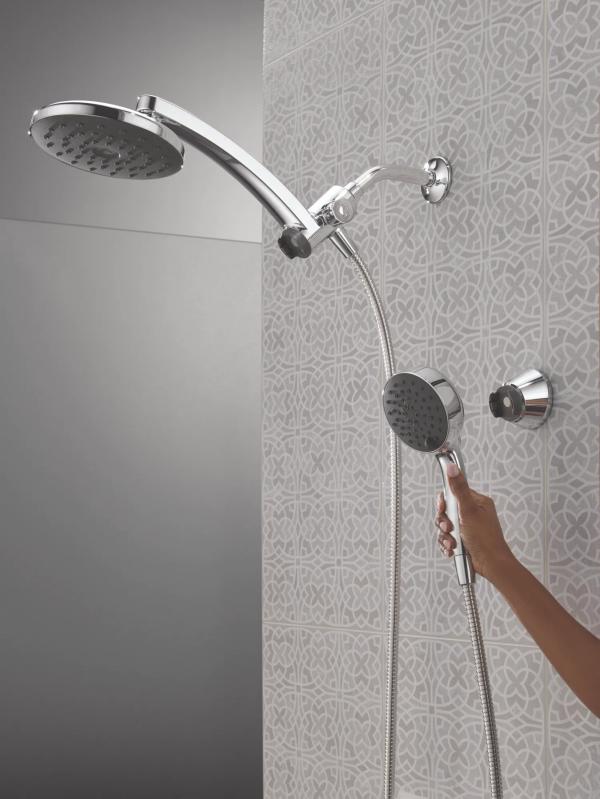 DELTA Universal Showering Components PivotPro 3-in-1 Combination Shower with TouchClean Spray Face — Chrome