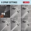 DELTA Universal Showering Components PivotPro 3-in-1 Combination Shower with TouchClean Spray Face — Chrome