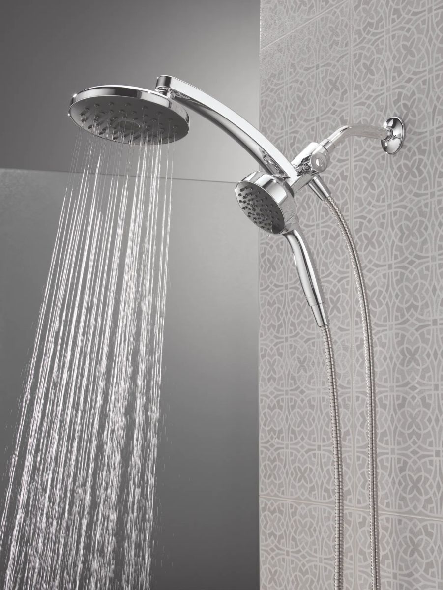 DELTA Universal Showering Components PivotPro 3-in-1 Combination Shower with TouchClean Spray Face — Chrome