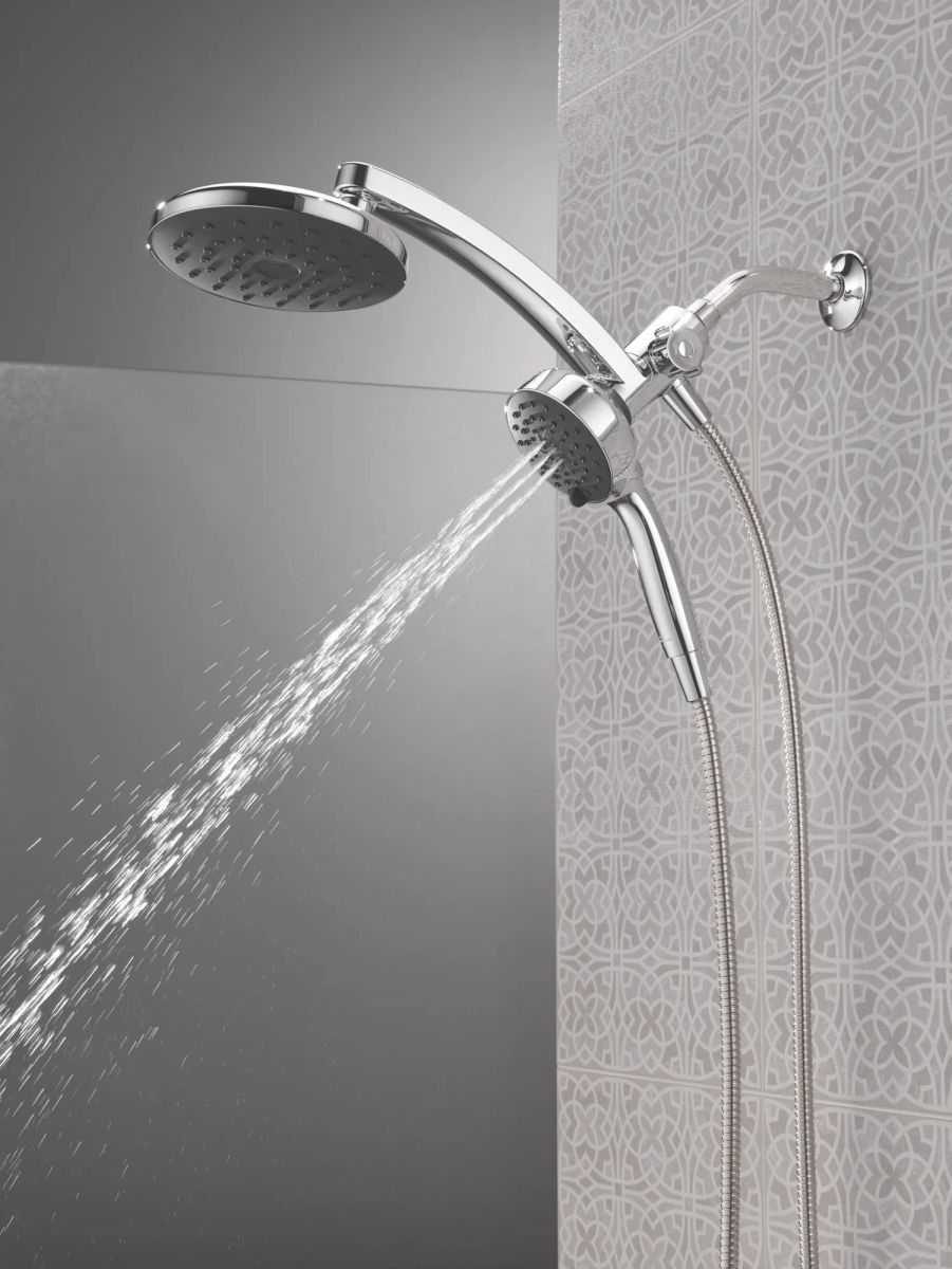 DELTA Universal Showering Components PivotPro 3-in-1 Combination Shower with TouchClean Spray Face — Chrome