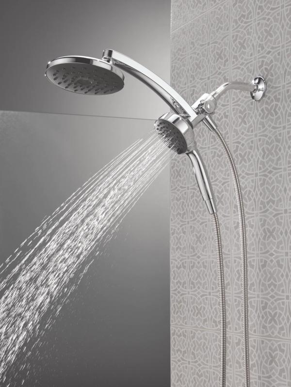 DELTA Universal Showering Components PivotPro 3-in-1 Combination Shower with TouchClean Spray Face — Chrome