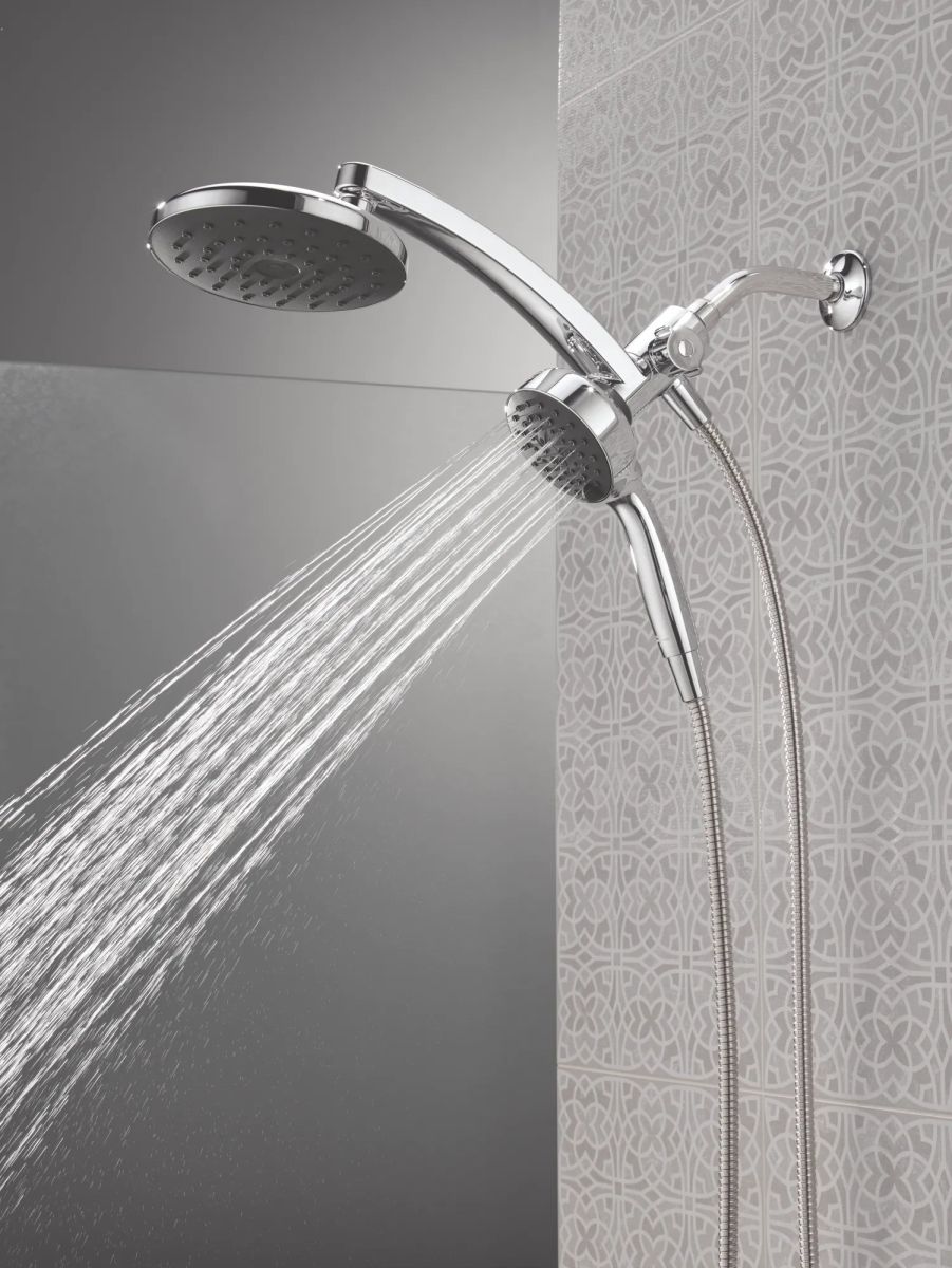 DELTA Universal Showering Components PivotPro 3-in-1 Combination Shower with TouchClean Spray Face — Chrome