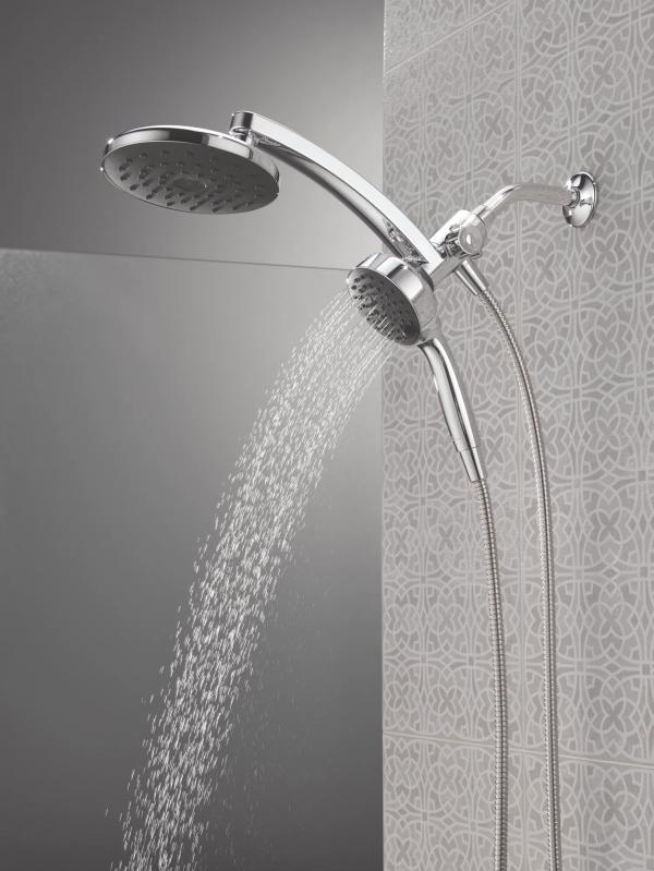 DELTA Universal Showering Components PivotPro 3-in-1 Combination Shower with TouchClean Spray Face — Chrome