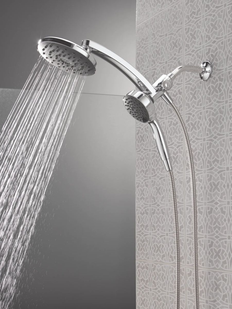 DELTA Universal Showering Components PivotPro 3-in-1 Combination Shower with TouchClean Spray Face — Chrome