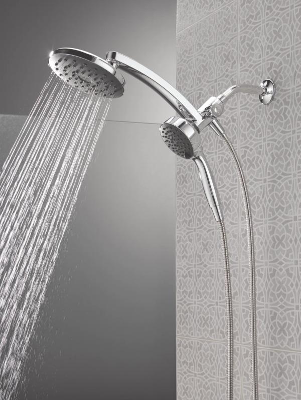 DELTA Universal Showering Components PivotPro 3-in-1 Combination Shower with TouchClean Spray Face — Chrome