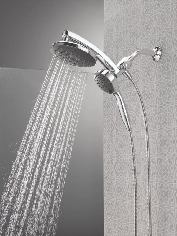 DELTA Universal Showering Components PivotPro 3-in-1 Combination Shower with TouchClean Spray Face — Chrome