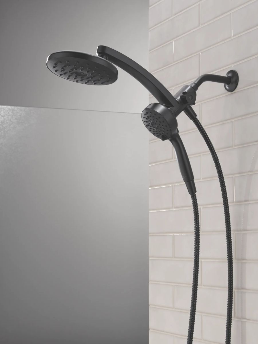 DELTA Universal Showering Components PivotPro 3-in-1 Combination Shower with TouchClean Spray Face — Matte Black